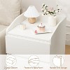 Nightstand with Drawers Bedside Table White End Table Modern Bed Side Table 2 Drawers Night Stand Drom Side Table Curved with Handle - 4 of 4