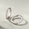 Pure Collection by Ross-Simons 0.15 ct. t.w. Diamond Charm-Compatible Huggie Hoop Earrings in Sterling Silver - 4 of 4