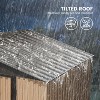 6x4 FT Metal Outdoor Storage Shed, Waterproof Garden Tool Shed with Sloped Roof and Air Vents, Anti-UV Backyard Shed for Patio, Poolside, Garden - 4 of 4