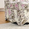 CAVINAS Floral Print Armless Accent Chair,Plush Upholstered Dining Chair with Matching Lumbar Pillow,Sitting Chair for Living Room,Kitchen - 4 of 4