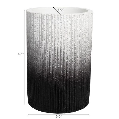 Urbana Black and White Ombre Resin Bathroom Accessory Set