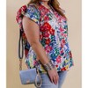 Women's Floral Impressions Blouse - entro - 3 of 4