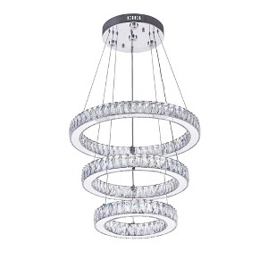 CWI Lighting Florence LED Chandelier With Chrome Finish - 1 of 2