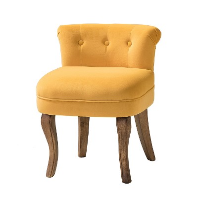 Serena Vanity Stool With Tufted Backrest | HULALA HOME