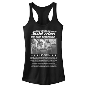 Juniors Womens Star Trek: The Next Generation Concert Poster Racerback Tank Top - 1 of 4