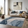 LIVN CO. Contemporary Abstract Oceanic Wave Area Rug, Blue - 2 of 4