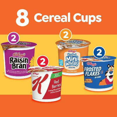 Kellogg's Variety Pack All Family Breakfast Cereal Cup - 19.2oz/8ct