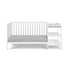 Belatt 3-in-1 Convertible Crib and Changing Table Combo, Solid Wood, White - 4 of 4