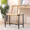 KTMBDW Handwoven Paper Rope Ottoman, Modern Foot Rest Shoes Stools for Bedroom, Entryway, Living Room - 4 of 4