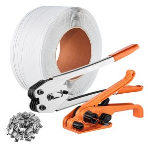 VEVOR PP Banding Strapping Kit with Strapping Tensioner Tool, Banding Sealer Tool,328 ft Length, 100 Metal Seals,Pallet Packaging Strapping Banding - 1 of 4
