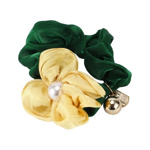 Unique Bargains Women's Fashion Elegant Flowers Hair Scrunchies 1 Pc - 1 of 3