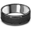 Pompeii3 8mm Hammered 10K Black Gold Mens Wedding Band - 2 of 4