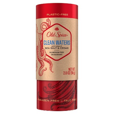 Old Spice Sustainable Packaging Men's Deodorant Clean Waters - 2oz