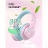 iClever Kids Headphones for School Travel, Safe Volume Limited, HD Mic Stereo Sound Over-Ear Girls Boys Headphones for Kid - 3 of 4