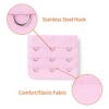 Allegra K Women's 3 Hook 3 Row Stretchy Bra Strap Extenders Hooks Bra Band - 4 of 4