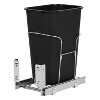Under-Cabinet Pull-Out Trash and Recycling Bin with Full-Extension Soft-Close Slides, Stainless Steel and Plastic Space-Saving Waste - 2 of 4
