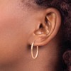Black Bow Jewelry 2mm x 31mm Polished 14k Rose Gold Classic Oval Hoop Earrings - 3 of 4