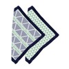 Bacati - Emma Aztec Print Mint/Navy Triangles Muslin 2 pc Security Blankets - 3 of 4