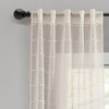 Lush Décor Farmhouse Textured Back Tab/Rod Pocket Sheer Window Curtain Panels Set - 2 of 4