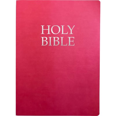 Kjver Holy Bible, Large Print, Berry Ultrasoft - (King James Version Easy Read Bible) by  Whitaker House (Leather Bound)