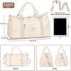 MaseiKar Womens Gym Tote Duffle Bag with Wet Pocket & Shoe Compartment, Ideal for Travel, Swimming, Sports Duffel Overnight,Dance, Ballet,Beige - 3 of 4