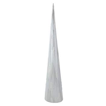 Northlight 30" White and Gray Marbled Tabletop Christmas Tree