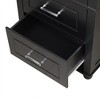 TiramisuBest Tall Bathroom Storage Cabinet, Freestanding Storage Cabinet with Two Drawers and Adjustable Shelf, MDF Board with Painted Finish, Black - 4 of 4