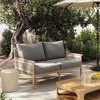 Nathan James Kayden Outdoor Loveseat Dark Gray - 2 of 4