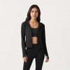 Anna-Kaci Active Women's Long Sleeve Zip Up Hoodie Jacket with Contoured Fit and Thumbhole Cuffs - 2 of 4