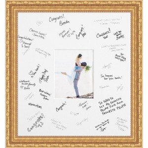 Versailles Signature Mat 8x10 Picture Frame – Guest Book Alternative for Weddings, Graduations, or Retirement – Autograph Photo Mat for Signatures - 1 of 4