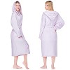 PAVILIA Women Robe with Hood, Fleece Plush Soft Long Hooded Robe, Fluffy Fuzzy Cozy Warm Bathrobe Shower Spa House - 2 of 4