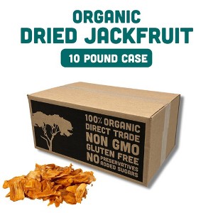 Mavuno Harvest Organic Dried Jackfruit Fruit Snacks, a Vegan & Gluten Free Healthy Snack with No Preservatives or Added Sugars - Bulk 10 LB PK - 1 of 4