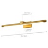 Rennnsan Zayra 23" W Hardwired Liner Aluminum Modern LED Dimmable Wall Sconce Picture Light - 3 of 4
