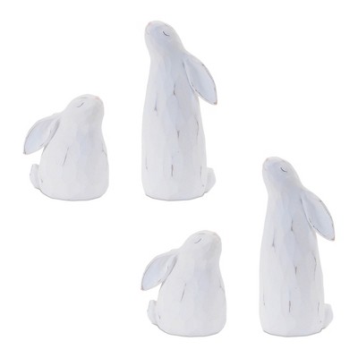 Carved Bunny Figurine (Set of 4)