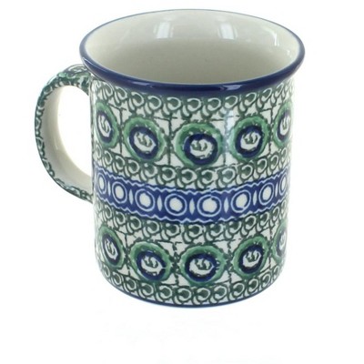 Blue Rose Polish Pottery 236 Ceramika Artystyczna Small Coffee Mug