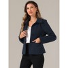 INSPIRE CHIC Women's Work Office Contrast Collar Single Breasted Winter Coat - 3 of 4