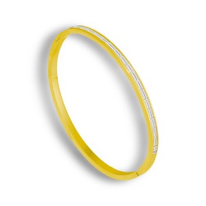 EVRY JEWELS WATERPROOF Gold or Silver Plated Old Money Bangle Bracelet - 1 of 3