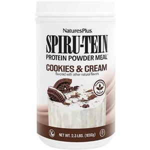 NaturesPlus Spiru-Tein Protein Powder Meal - Cookies & Cream 2.3 lbs - 1 of 3