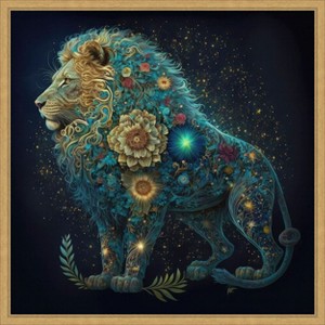 Amanti Art Floral Celestial Leo by Jake Fouracre Canvas Wall Art Print Framed - 1 of 4