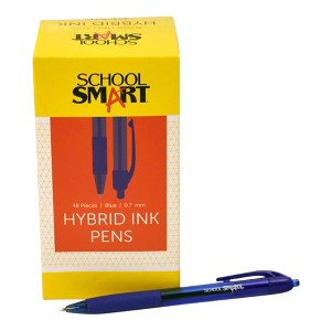 School Smart Retractable Hybrid Gel and Ink Pens, Blue, Pack of 48 - 1 of 4