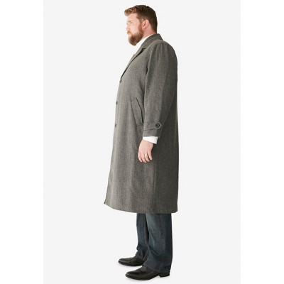 KingSize Wool-Blend Long Overcoat - 3XL, Black — фото 6