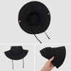 Anna-Kaci Foldable Wide Brim Bucket Hat with Chin Strap for Sun Protection and Outdoor Hiking Travel Beach Adventures - 4 of 4