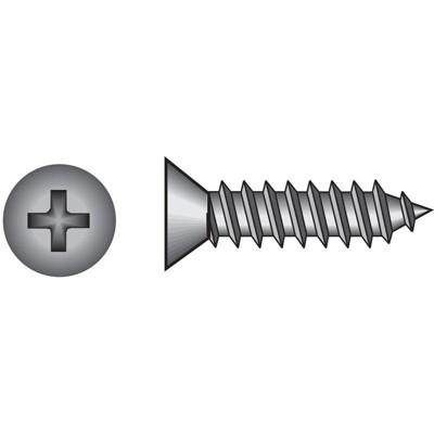 Hillman No. 6 X 5/8 in. L Phillips Flat Head Sheet Metal Screws 100 pk Model No. 823420