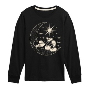 Boys' - Disney - Mickey On Celestial Moon Long Sleeve Graphic T-Shirt - 1 of 4