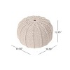 Cotton Knitted Round Pouf,Functional Footrest and Extra Seat for Living Room,Bedroom,or Office – The Pop Home - 3 of 4