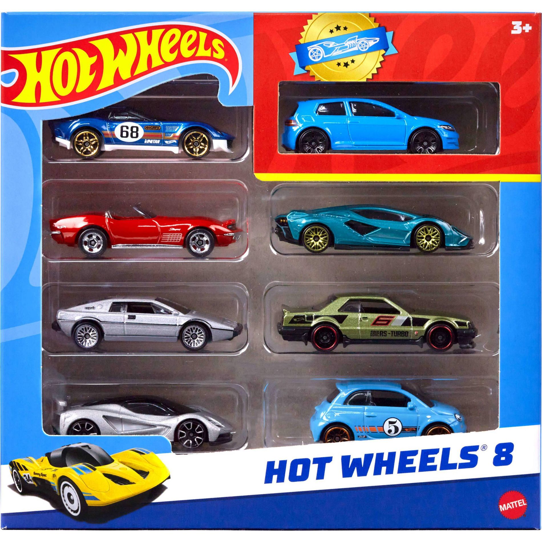 Hot Wheels Cars & Trucks Set with 1 Exclusive Car - 1:64 Scale - 8pk