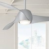 58" Minka Aire Modern Indoor Ceiling Fan with LED Light Remote Control Silver Opal Glass for Living Room Kitchen Bedroom Family - 2 of 4