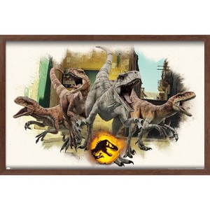 Trends International Jurassic World: Dominion - Atrociraptors Focal Framed Wall Poster Prints - 1 of 4