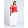 ELOQUII Women's Plus Size Fringe Crop Top - 4 of 4
