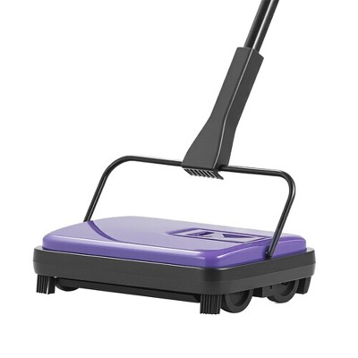 JANSNO Large Capacity Manual Carpet Sweeper - Non-Electric, with Comb, Cleans Dust/Pet Hair